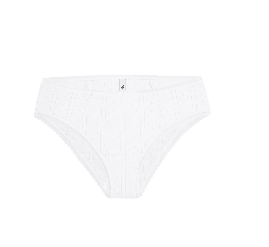 White Pointelle Cozy Brief