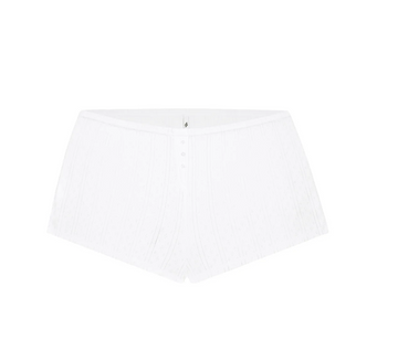 White Pointelle Short