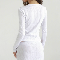 White Pointelle Cardigan