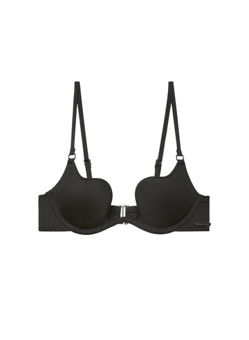 Black U-Plunge Bikini Top