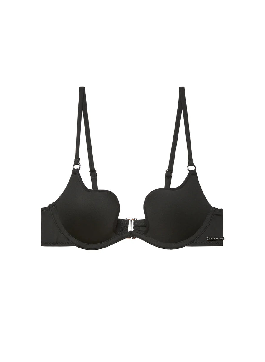 Black U-Plunge Bikini Top