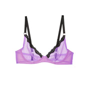 Spring Lavender Sheer Tulle Full Cup Demi Bra