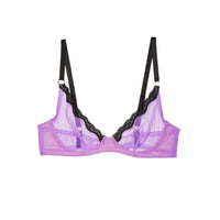 Spring Lavender Sheer Tulle Full Cup Demi Bra