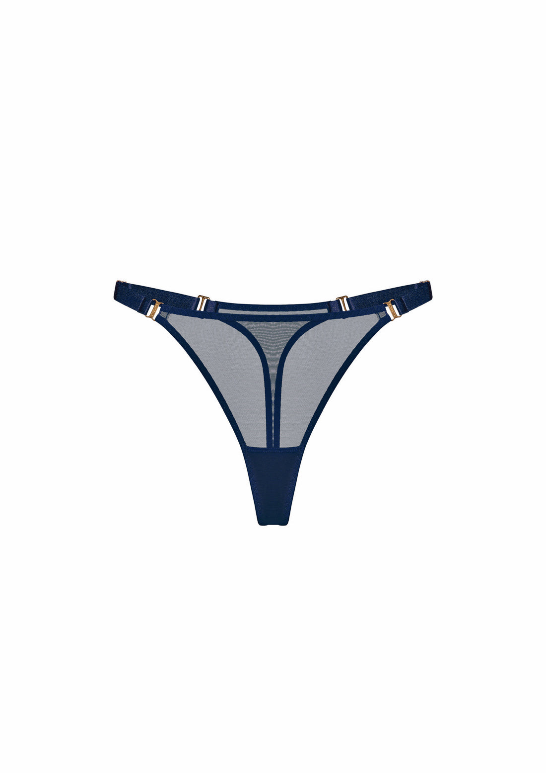 Navy Signature Mesh Thong