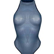 Navy Signature Mesh High Neck Body