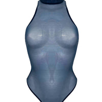 Navy Signature Mesh High Neck Body