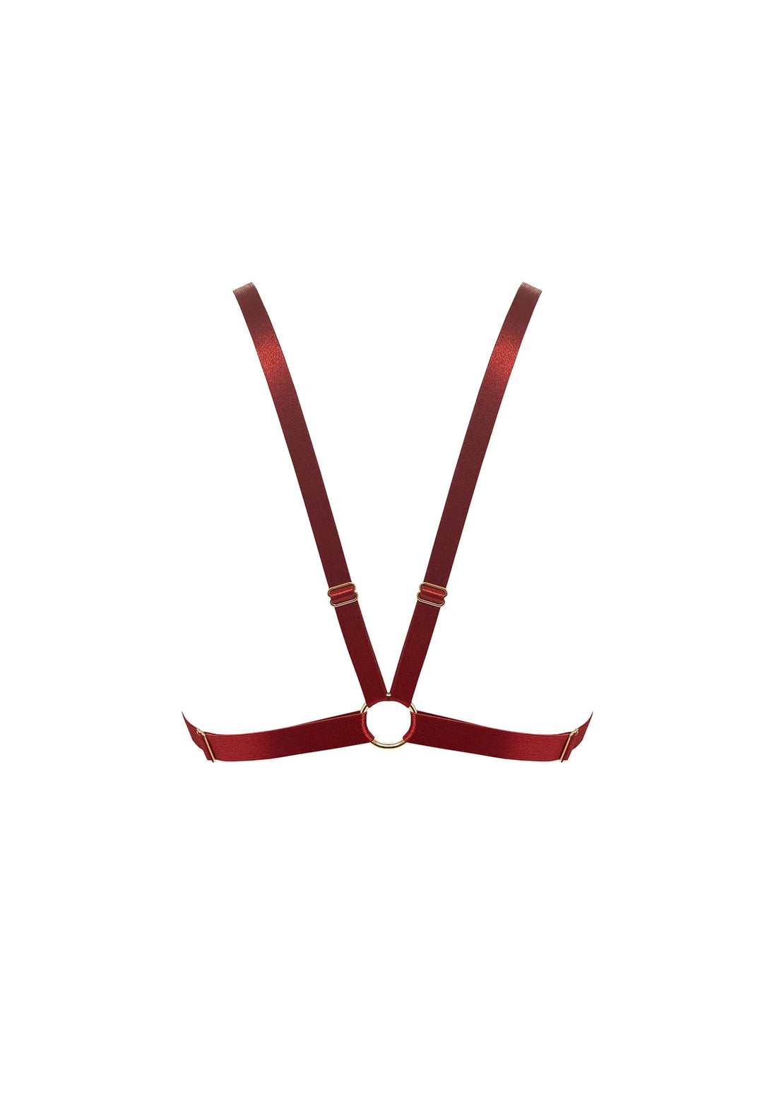 Burnt Red Signature Mesh Triangle Bra