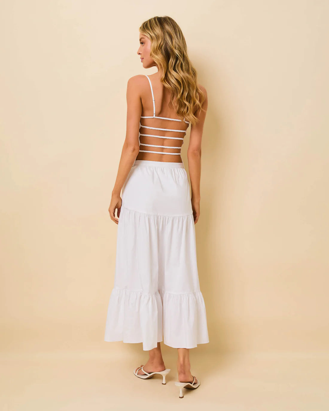 Optic White Delta Poplin Top