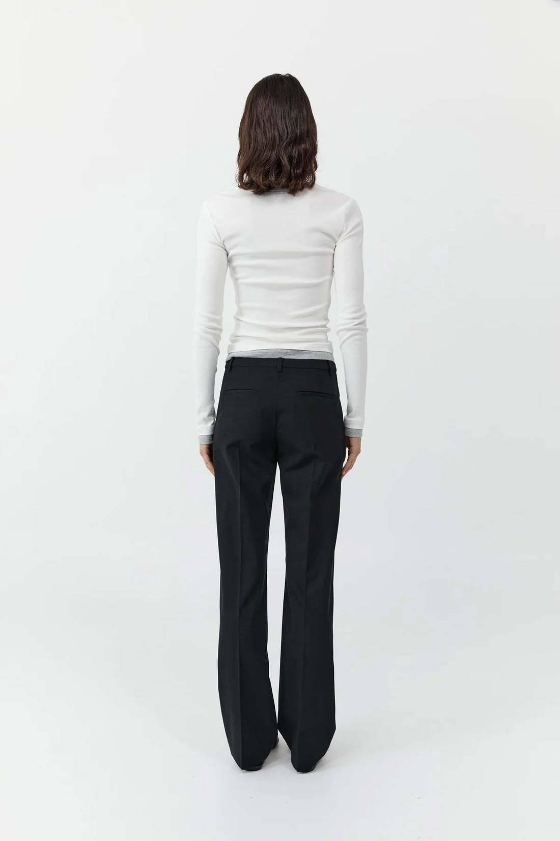 Black Fine Band 90s Pants