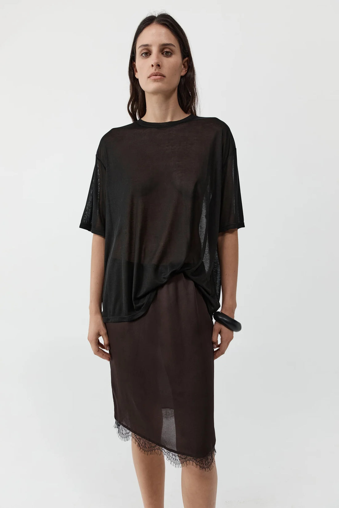 Bark Fine Lace Skirt