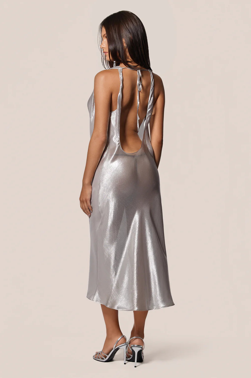 Sterling Le Disco Cowl Midi Dress