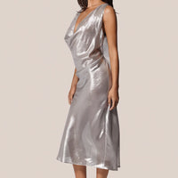Sterling Le Disco Cowl Midi Dress