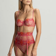 Tea Rose Venetian Glass Suspender Belt