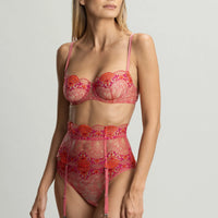 Tea Rose Venetian Glass Suspender Belt