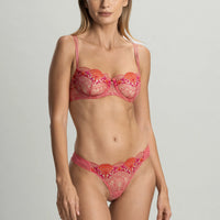 Tea Rose Venetian Glass Thong