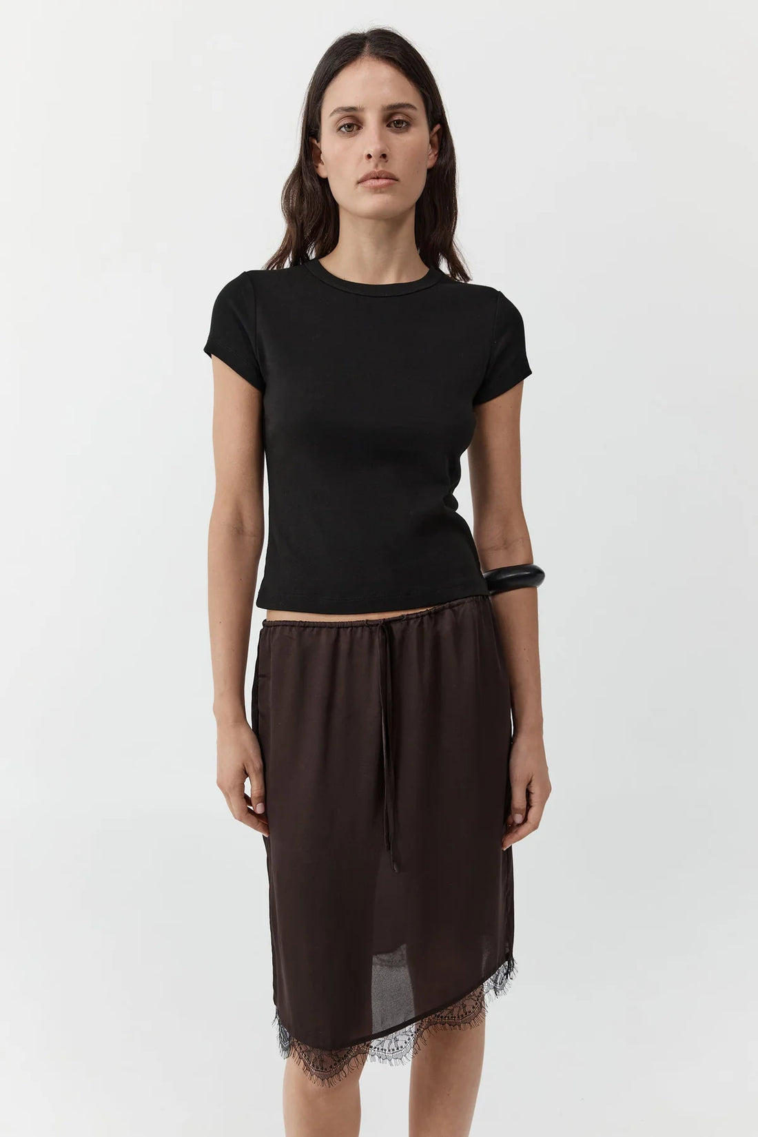 Bark Fine Lace Skirt