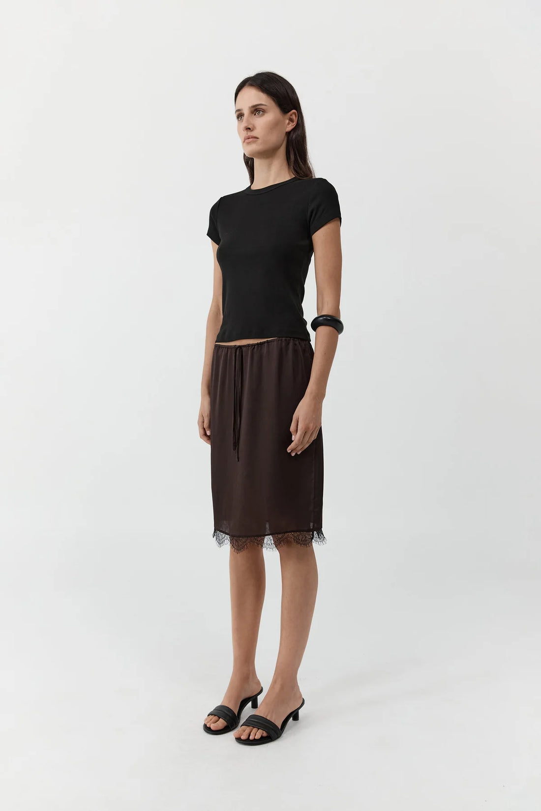 Bark Fine Lace Skirt
