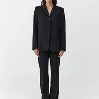 Black Fine Band 90s Pants
