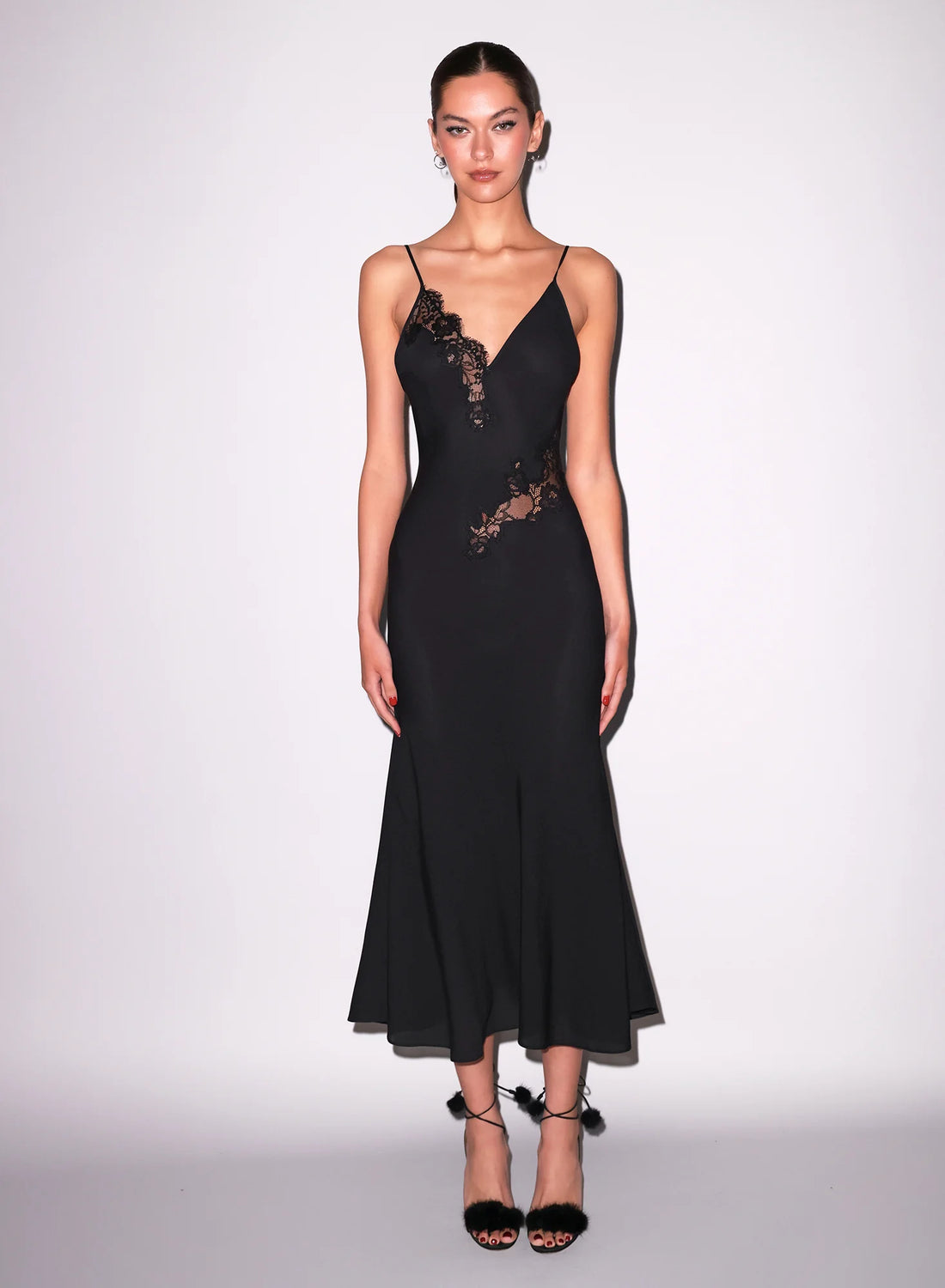 Black Juliet Lace Long Dress