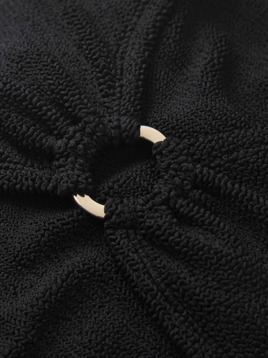 Black Nadine Bikini with Gold Hoop