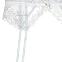 Blue Shimmer Garden Garter Belt