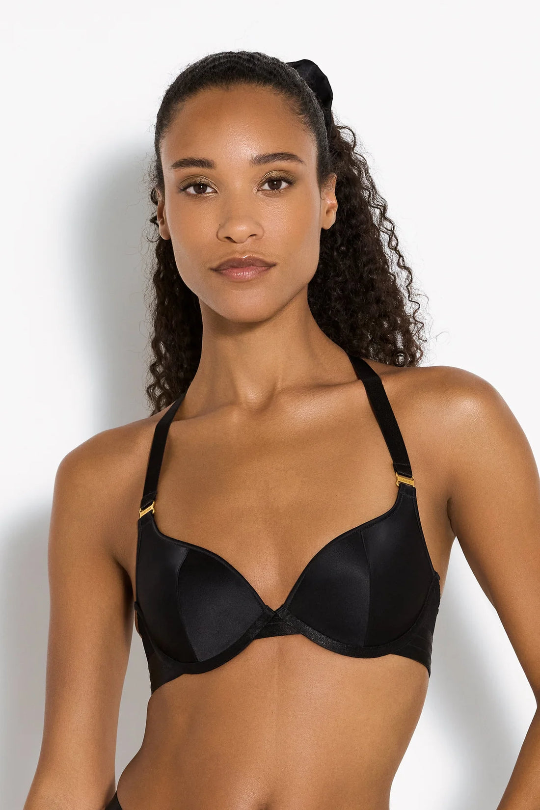 Black Signature Silk Push-Up Bra
