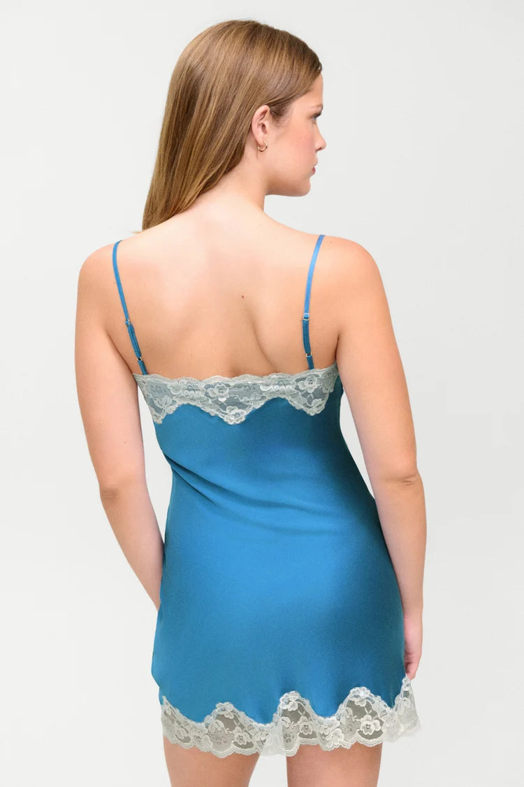 Deep Sea Liz Silk Slip Dress
