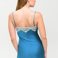 Deep Sea Liz Silk Slip Dress