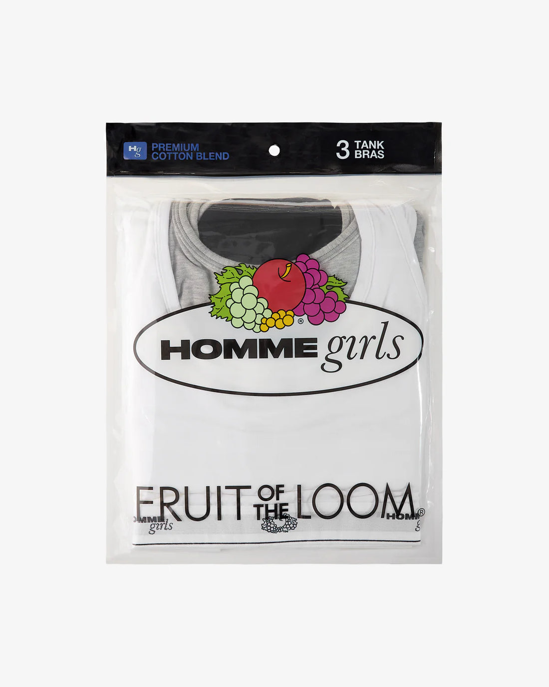 HommeGirls x Fruit of the Loom Classic Sports Bra (3-Pack)