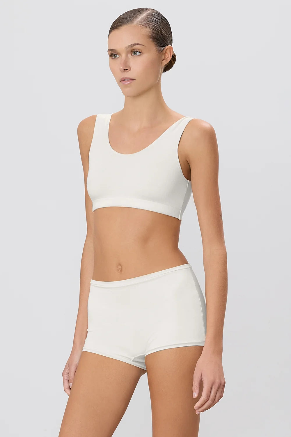 Ivory Soft Jersey Sports Bra