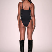 Black Le Stretch Micro U-Plunge Bodysuit