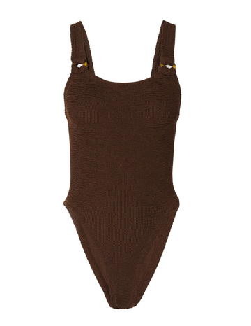 Metallic Chocolate Domino Swimsuit