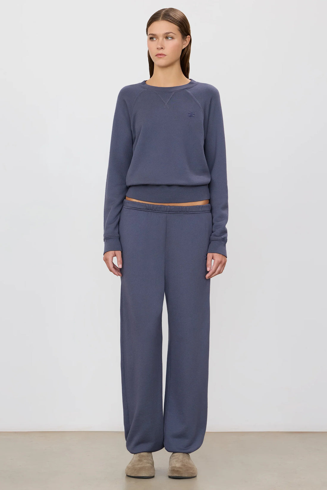 Washed Navy French Terry Boyfriend Pocket Sweatpant
