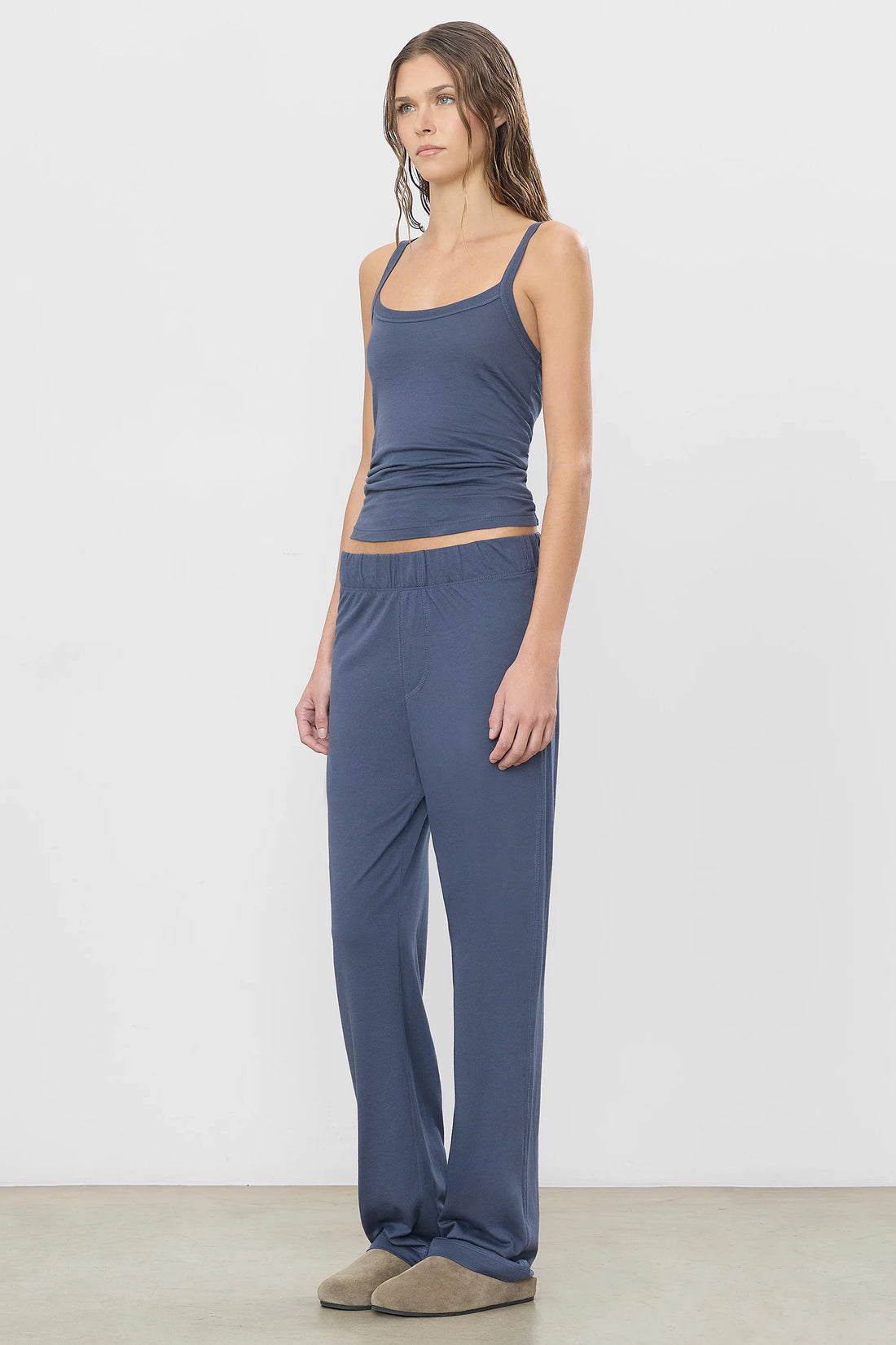 Washed Navy Cotton Modal Lounge Pant