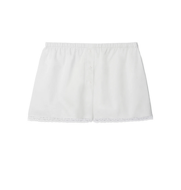 White Cotton Poplin Boxer
