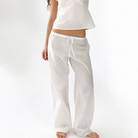 White Cotton Voile Pant