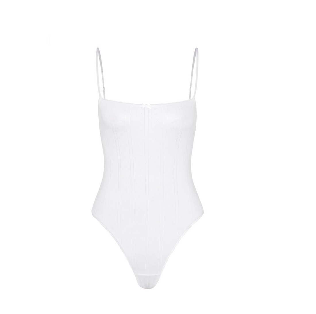 White Pointelle Bodysuit