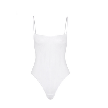 White Pointelle Bodysuit
