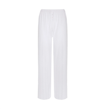 White Pointelle Pant