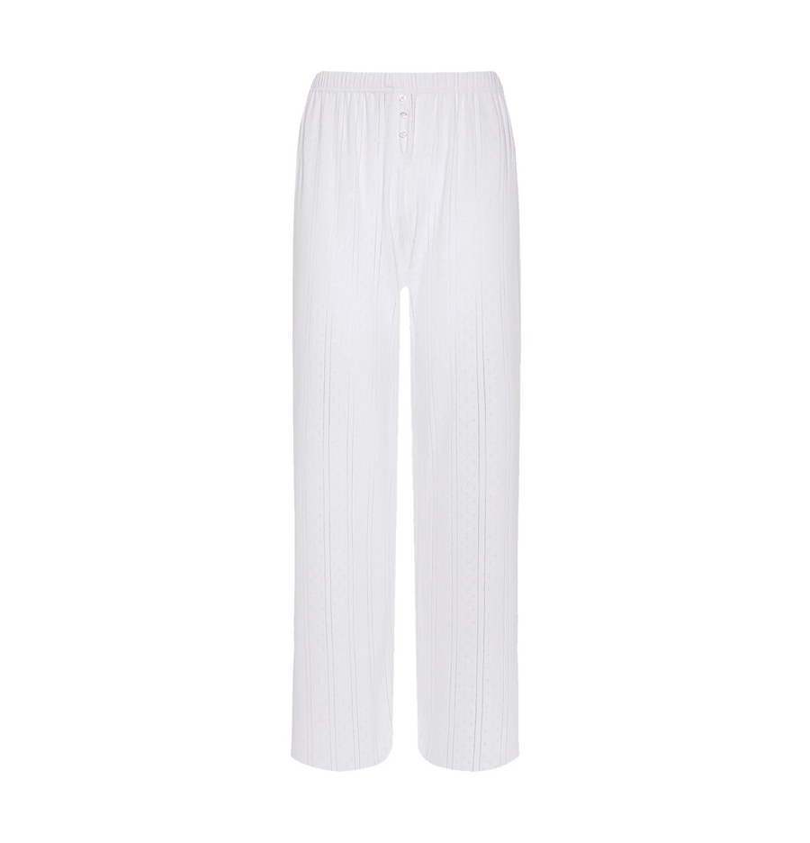 White Pointelle Pant