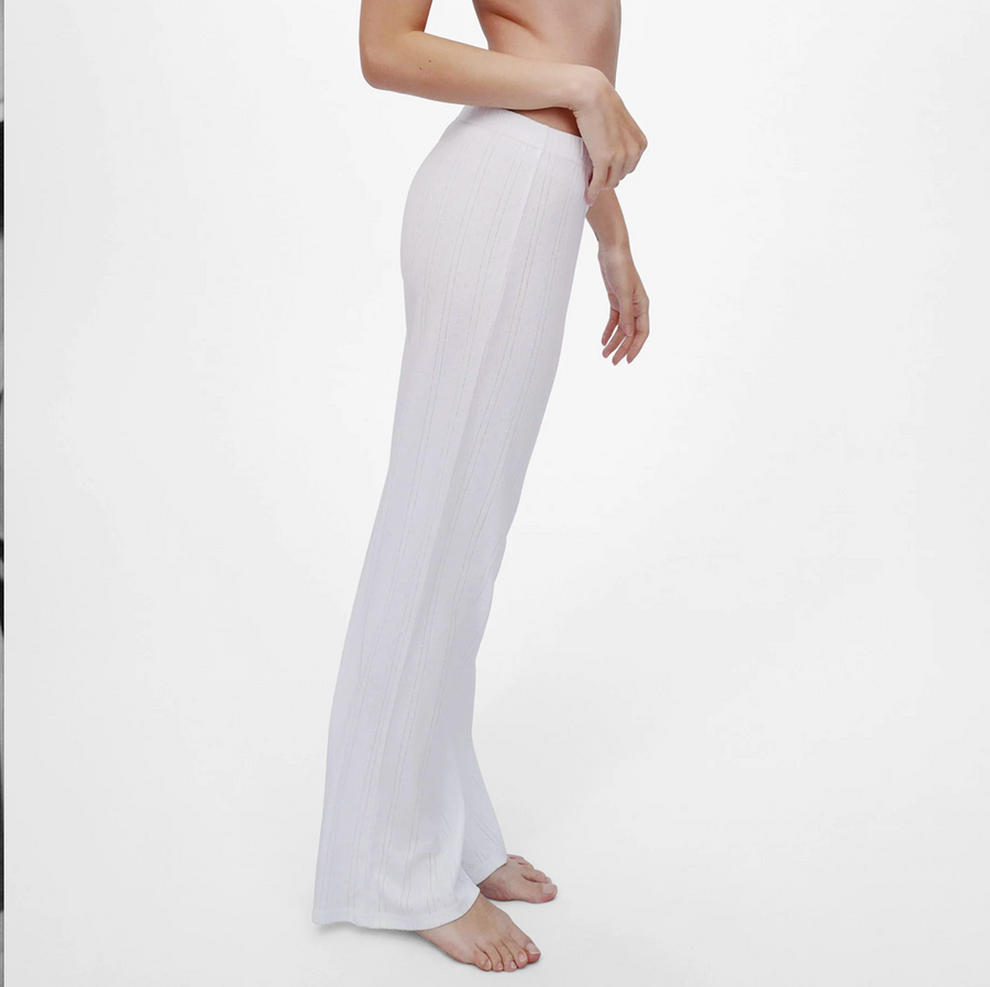 White Pointelle Pant