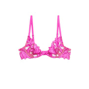 Wild Pink Recycled Lily Embroidery Demi Bra