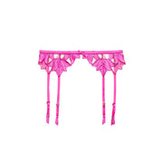 Wild Pink Recycled Lily Embroidery Garter