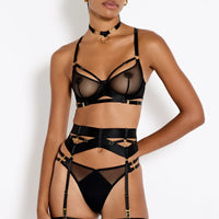 Black Zenna Suspender Belt