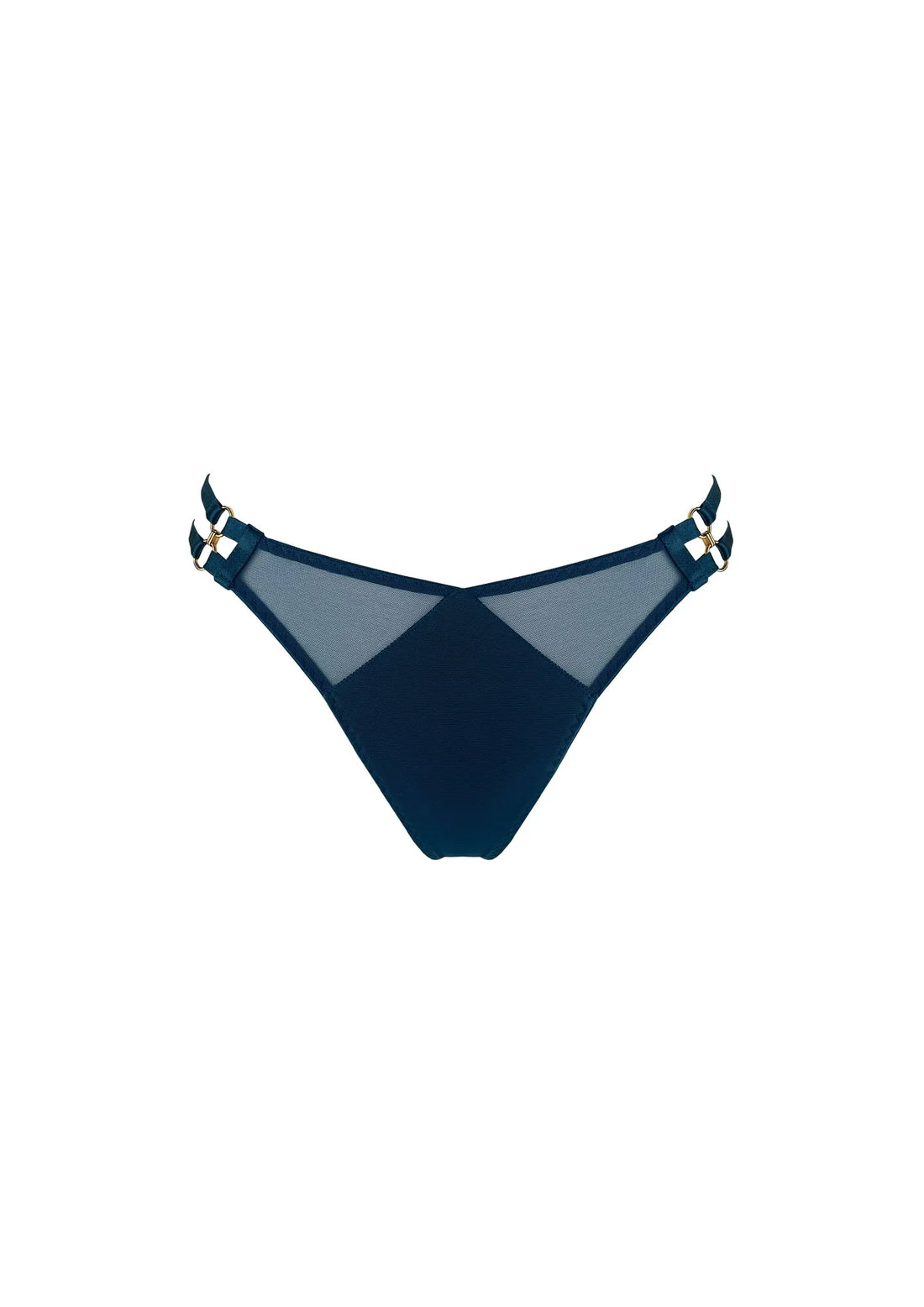 Teal Zenna Strap Thong