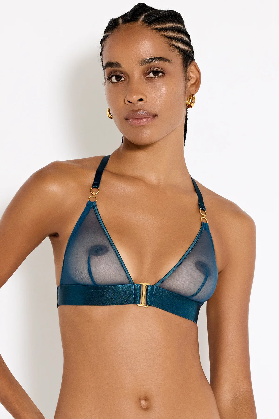 Teal Zenna Triangle Bra