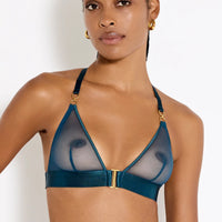 Teal Zenna Triangle Bra