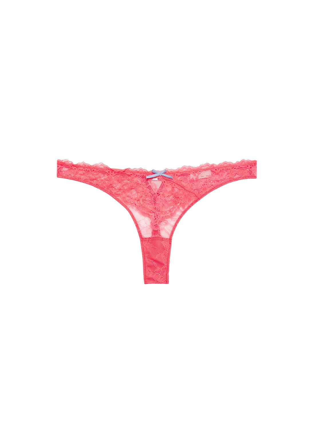 Neon Coral Bianca Lace Thong