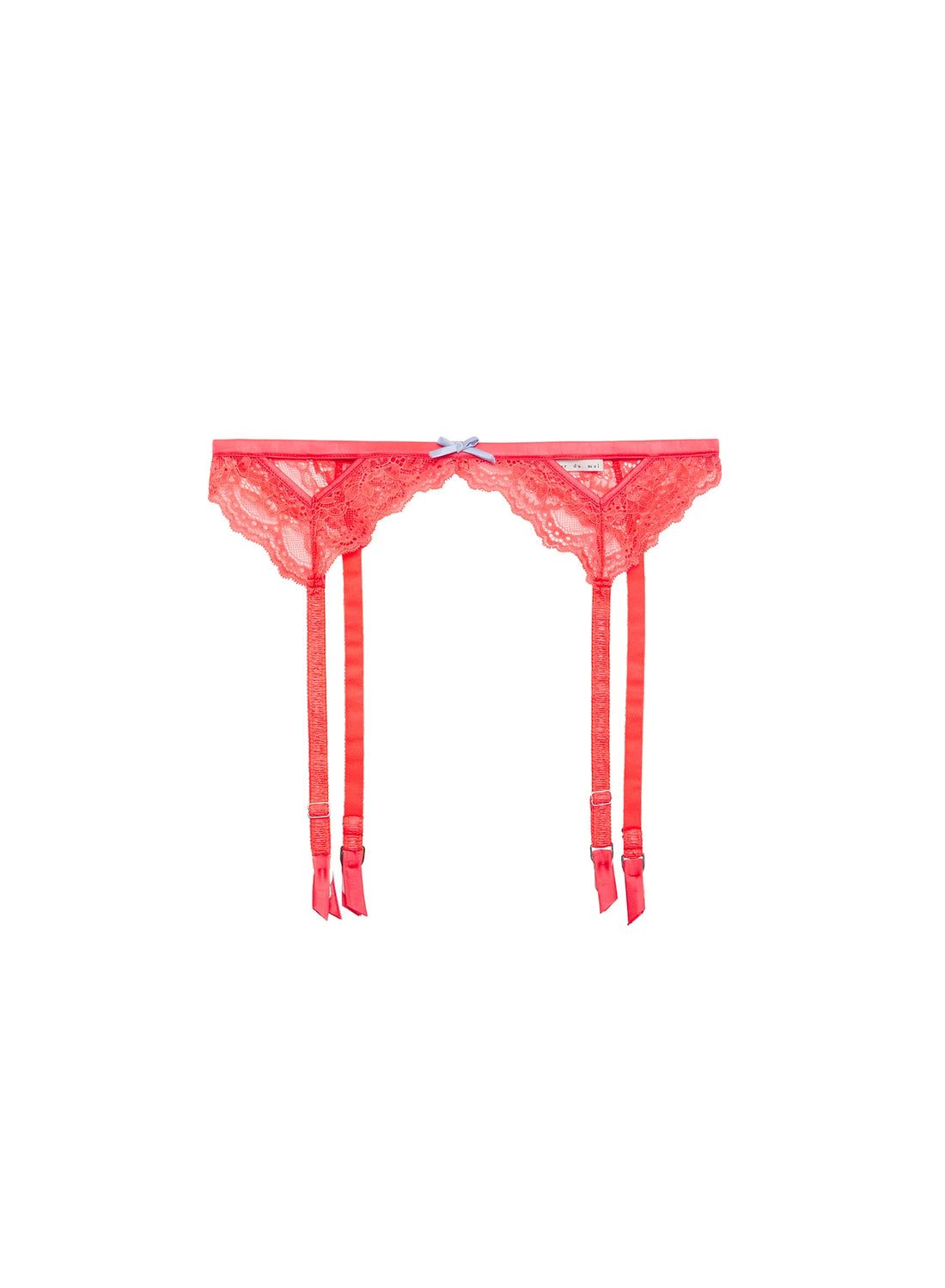 Neon Coral Bianca Lace Garter
