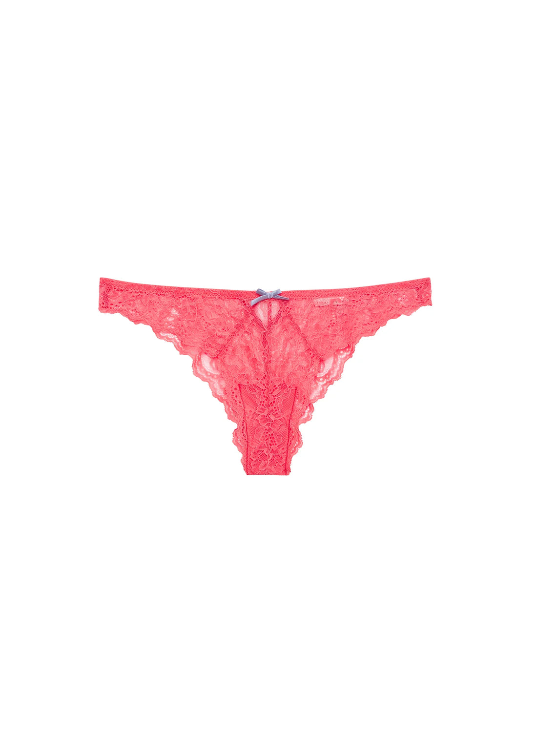 Neon Coral Bianca Lace Cheeky
